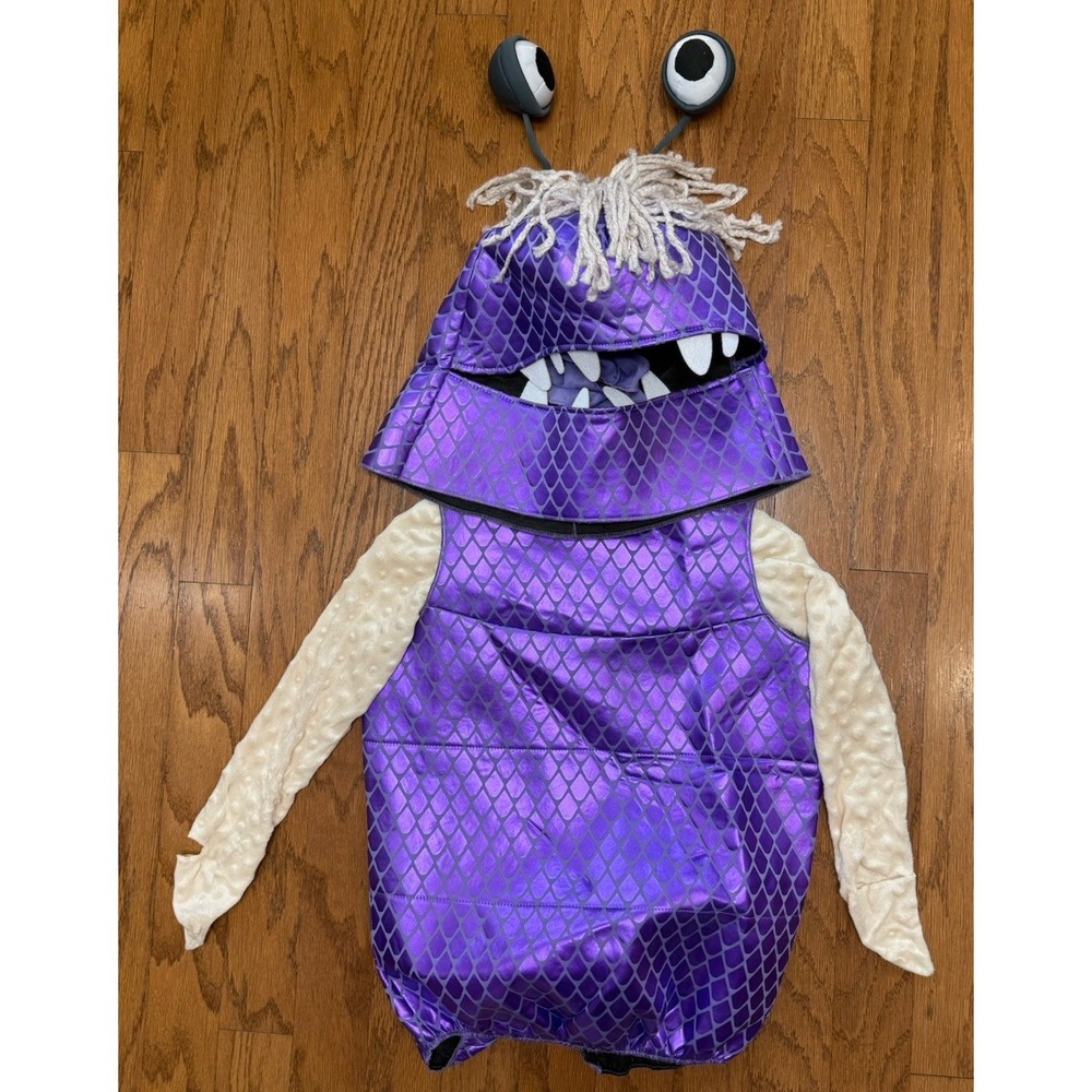 Disney Pixar Monsters Inc. Boo Deluxe Child Costume Size 4-6X 3 Pc. Purple EUC
